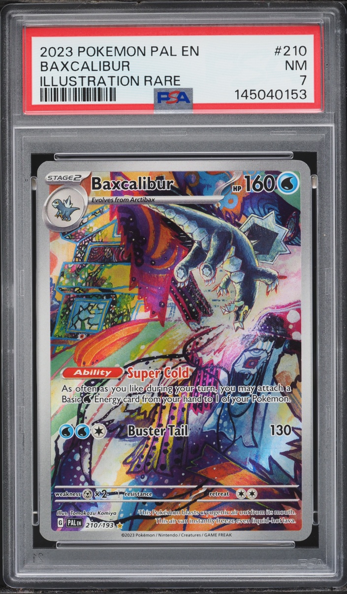 2023 Pokemon Scarlet & Violet Paldea Evolved IR Baxcalibur #210 PSA 7 NRMT