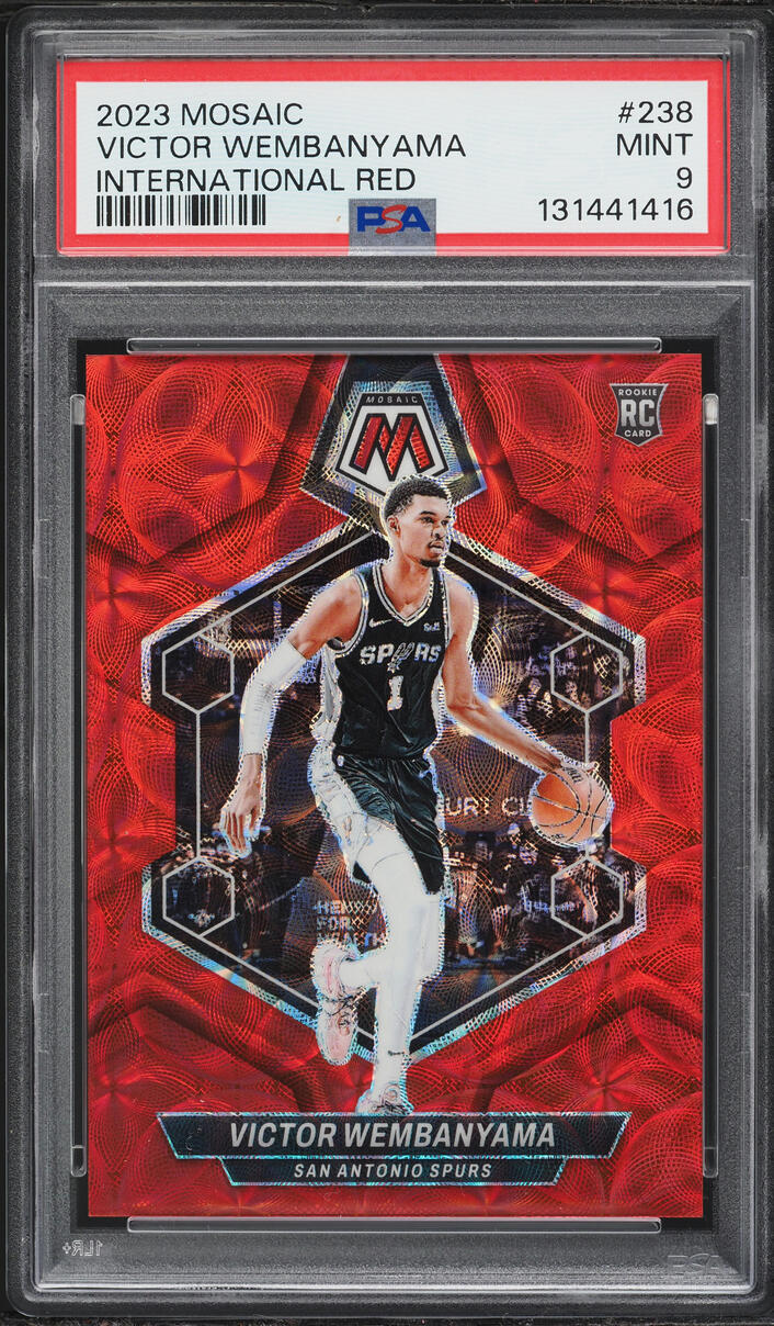 2023 Panini Mosaic International Red Victor Wembanyama ROOKIE /75 #238 PSA 9 MINT
