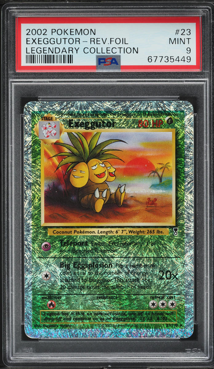 2002 Pokemon Legendary Collection Reverse Holo Exeggutor #23 PSA 9 MINT