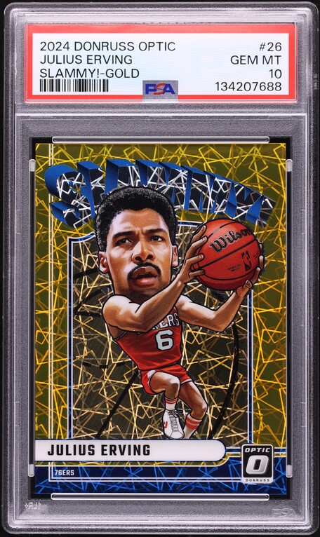 1977 Topps Basketball Julius Erving ALL-STAR #100 CGC 5 EX on