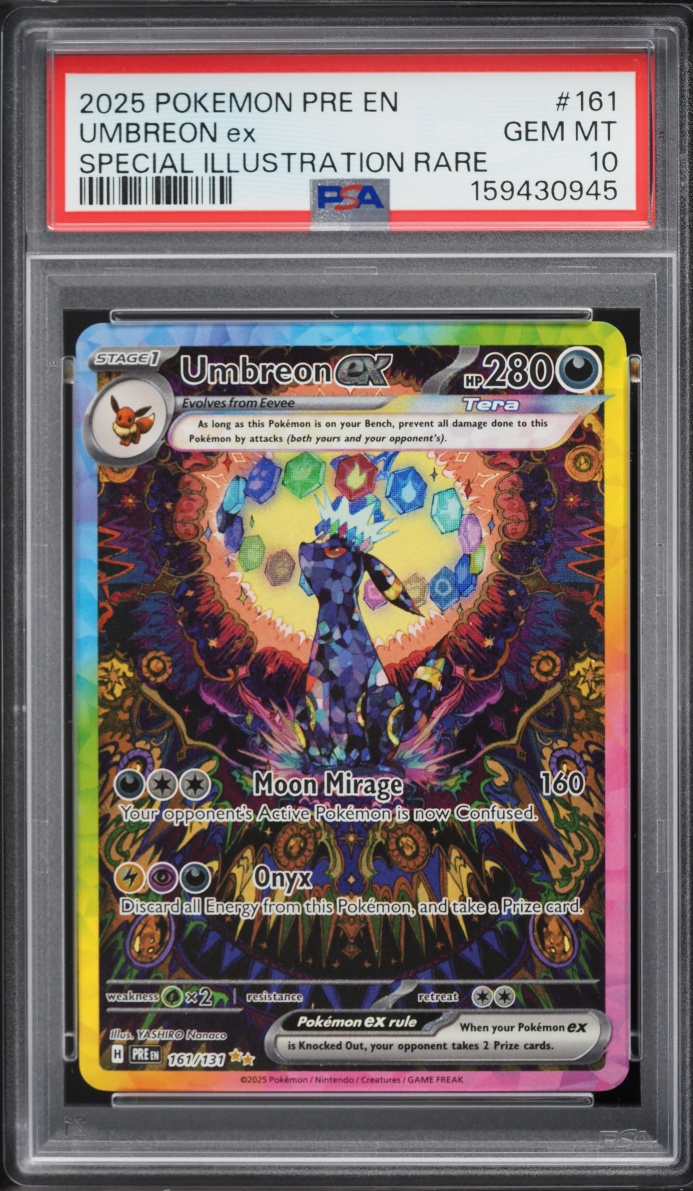 2025 Pokemon Scarlet & Violet Prismatic Evolutions SIR Umbreon Ex #161 PSA 10 GEM MINT