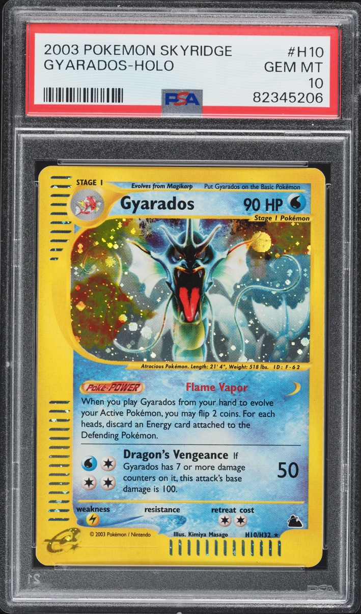 2003 Pokemon Skyridge Holo Gyarados #H10 PSA 10 GEM MINT