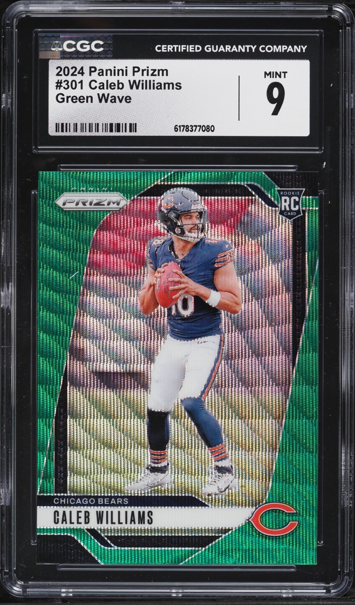 2024 Panini Prizm Green Wave Caleb Williams ROOKIE #301 CGC 9 MINT