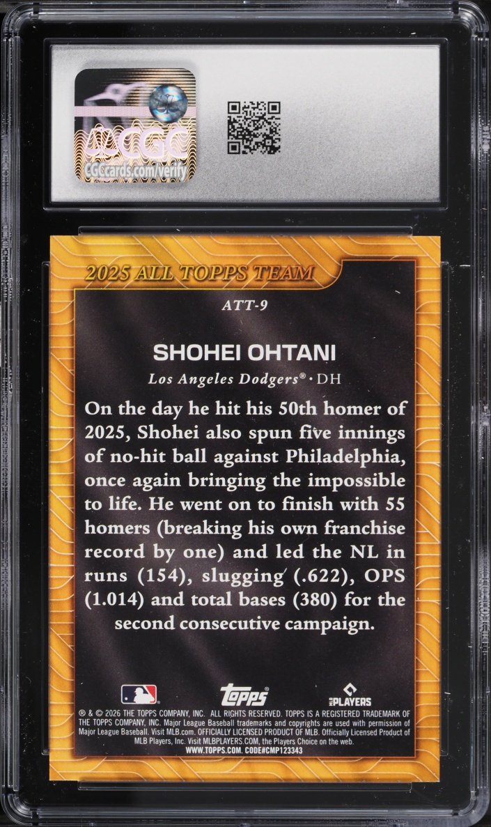 2026 Topps '25 All-Topps Team Shohei Ohtani #ATT-9 CGC 10 GEM MINT