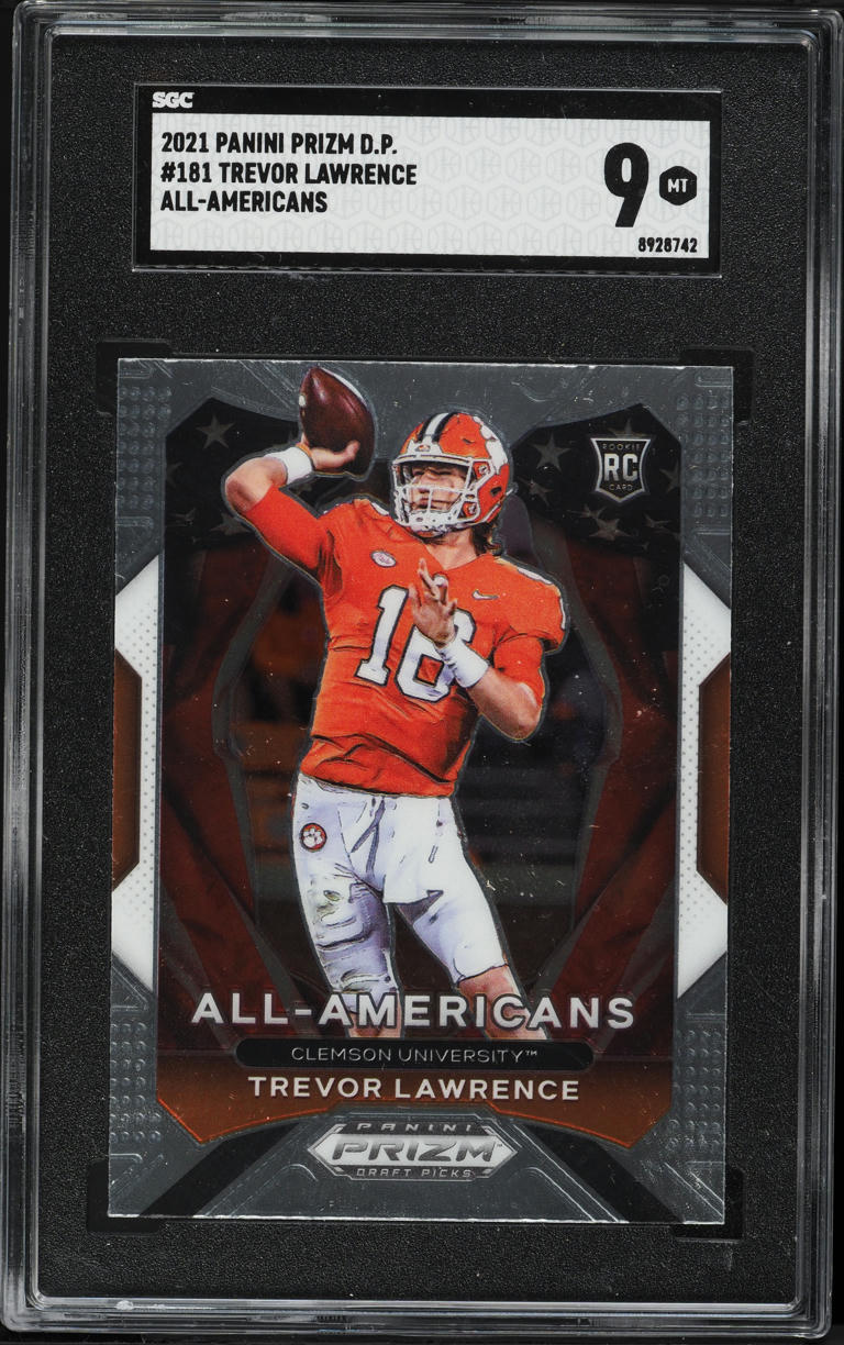 2021 Panini Prizm Draft Picks Trevor Lawrence ROOKIE #181 SGC 9 MINT