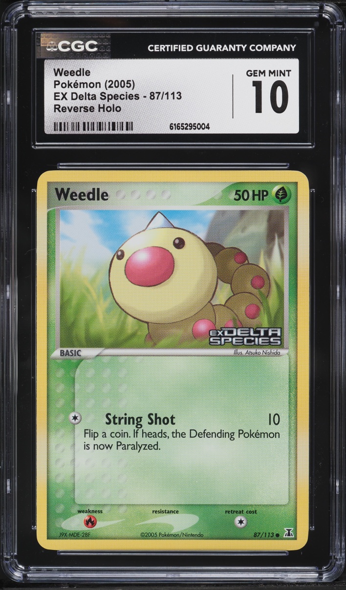 2005 Pokemon EX Delta Species Reverse Holo Weedle #87 CGC 10 GEM MINT