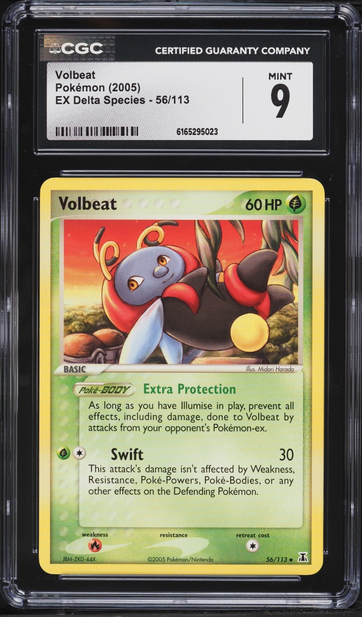 2005 Pokemon Ex Delta Species Volbeat #56 CGC 9 MINT