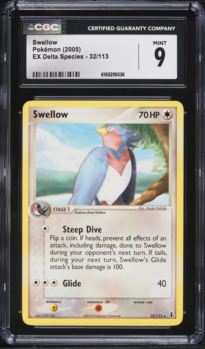 2005 Pokemon Ex Delta Species Swellow #32 CGC 9 MINT