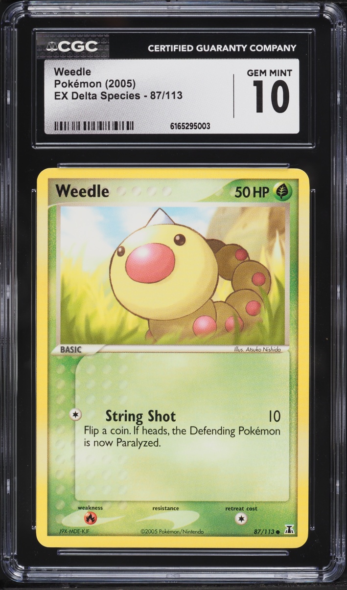 2005 Pokemon Ex Delta Species Weedle #87 CGC 10 GEM MINT