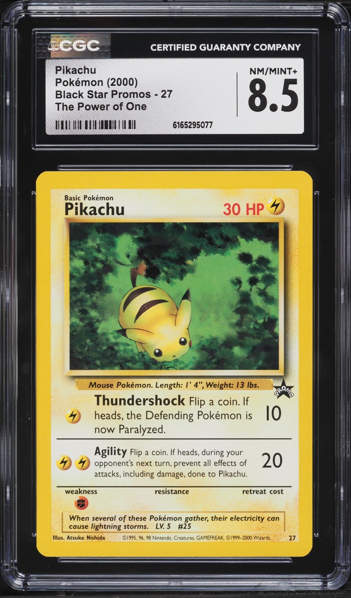 2000 Pokemon Black Star Promo Pikachu #27 CGC 8.5 NM-MT+