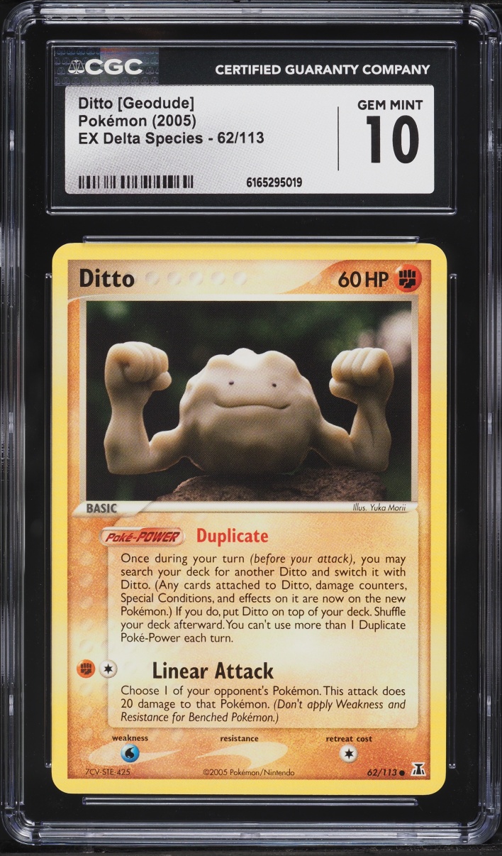 2005 Pokemon EX Delta Species Ditto Geodude #62 CGC 10 GEM MINT
