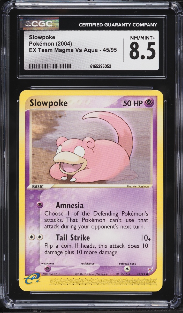 2004 Pokemon EX Team Magma Vs Aqua Slowpoke #45 CGC 8.5 NM-MT+