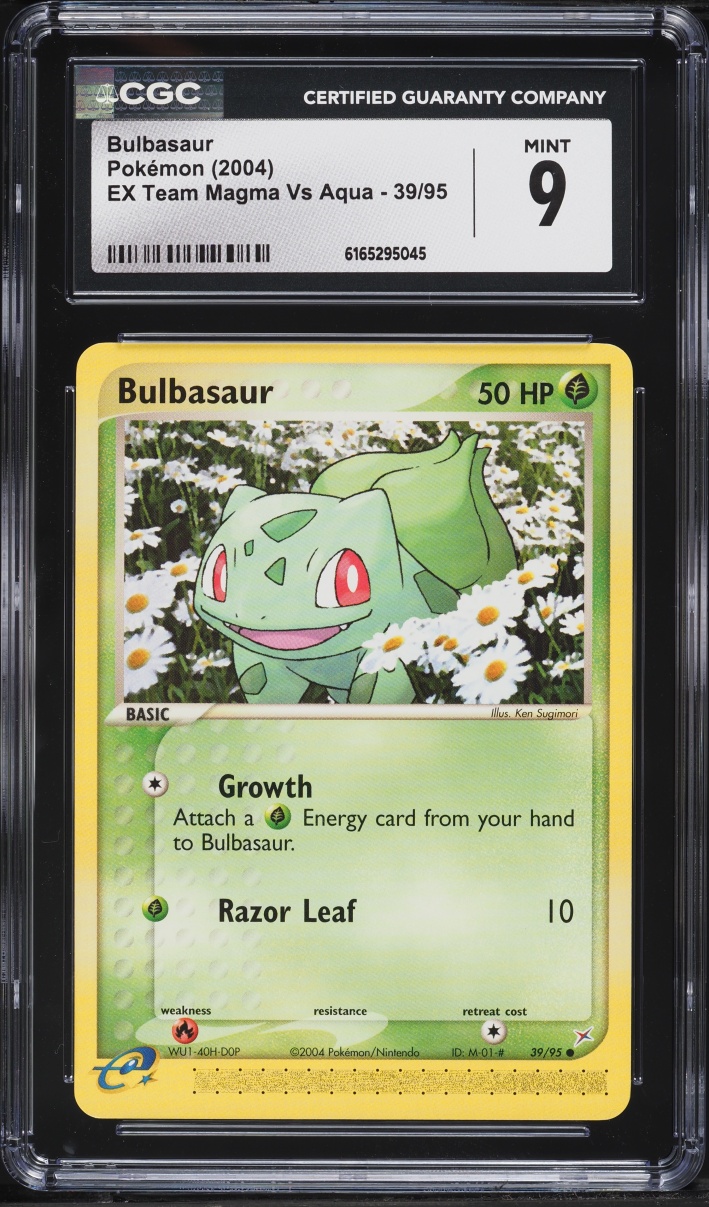 2004 Pokemon EX Team Magma VS Aqua Bulbasaur #39 CGC 9 MINT