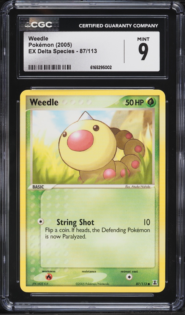 2005 Pokemon Ex Delta Species Weedle #87 CGC 9 MINT