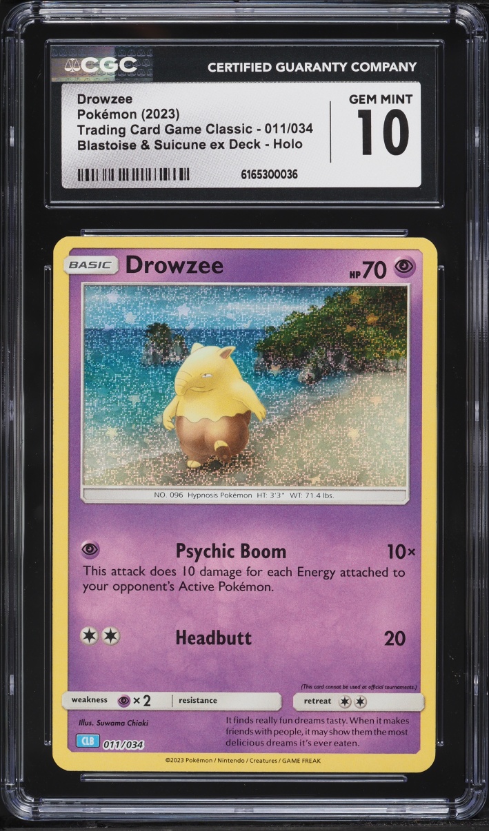2023 Pokemon TCG Classic Collection Holo Drowzee #11 CGC 10 GEM MINT