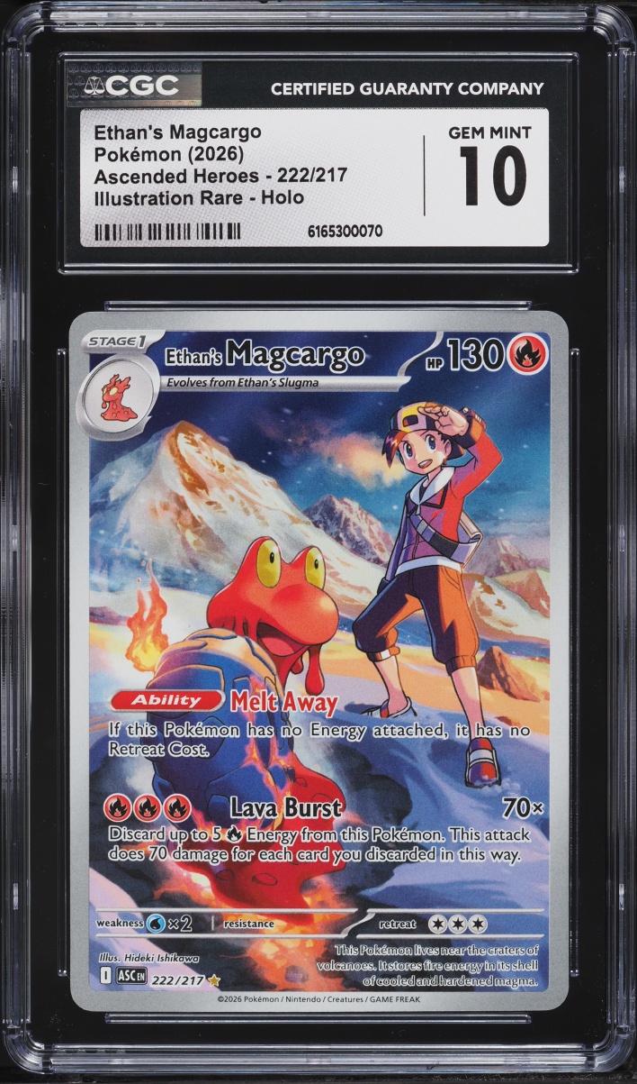 2026 Pokemon Mega Evolution Ascended Heroes IR Ethan's Magcargo #222 CGC 10 GEM MINT
