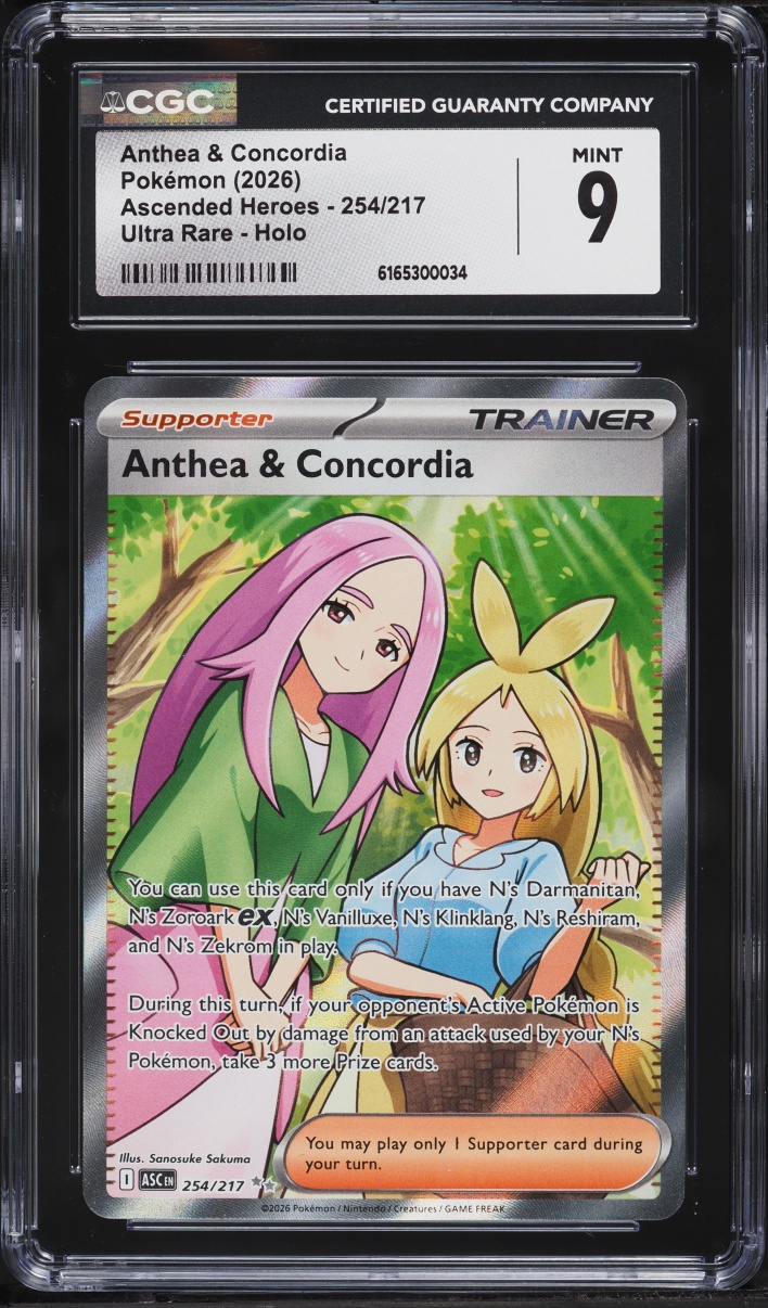 2026 Pokemon Mega Evolution Ascended Heroes Full Art Anthea & Concordia #254 CGC 9 MINT