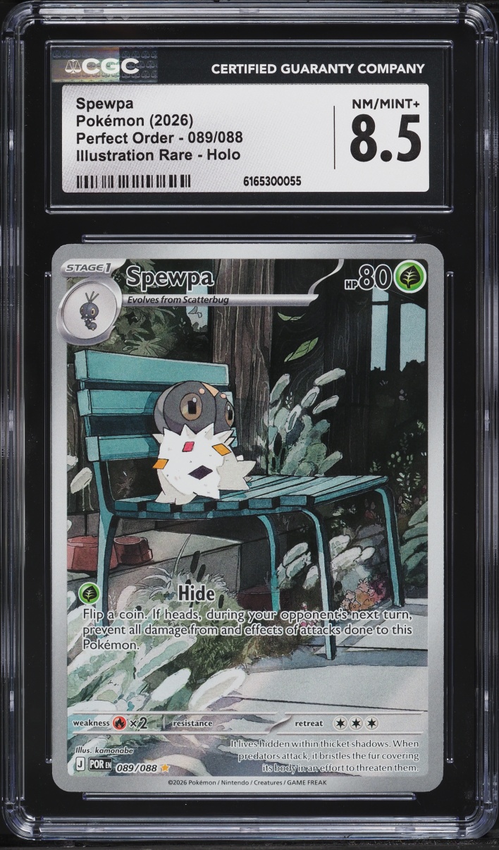 2026 Pokemon Mega Evolution Perfect Order IR Spewpa #89 CGC 8.5 NM-MT+