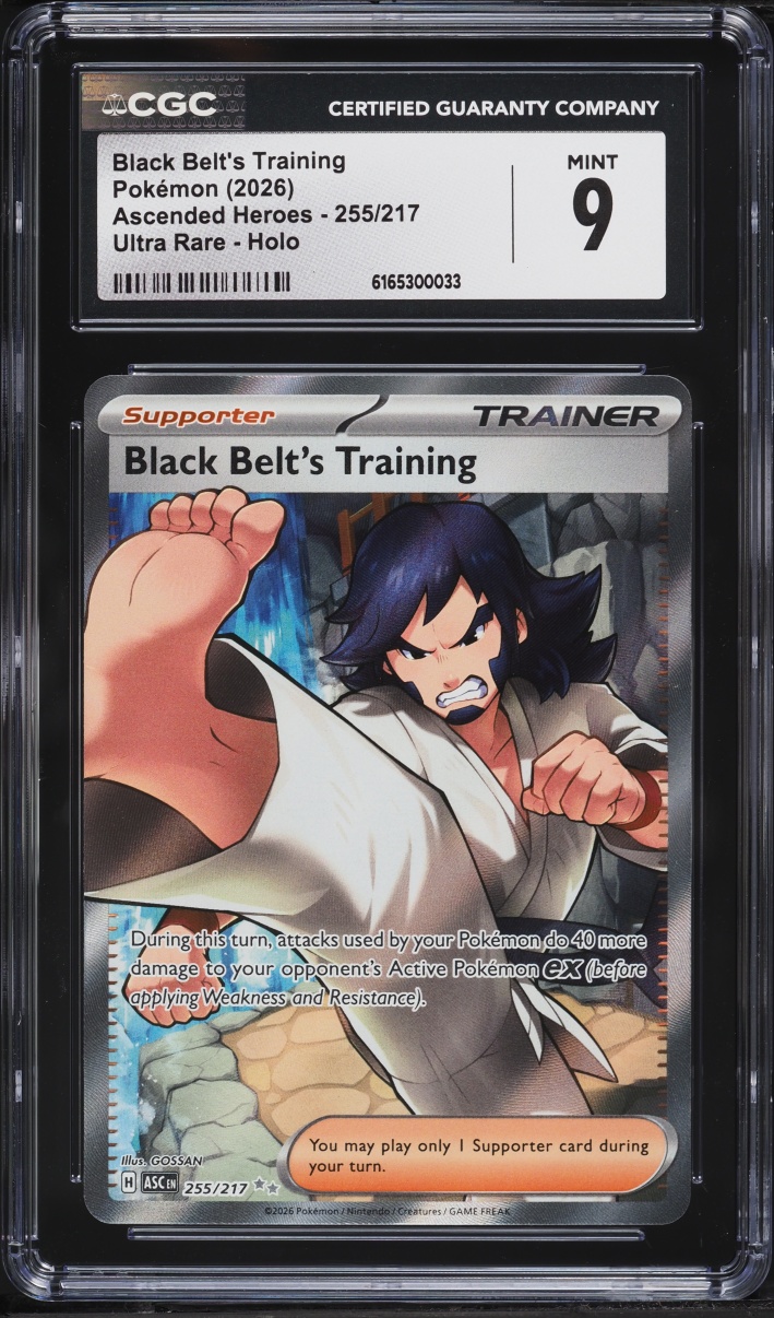 2026 Pokemon Mega Evolution Ascended Heroes Full Art Black Belt's Training #255 CGC 9 MINT