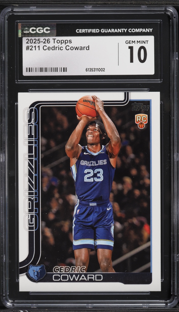 2025 Topps Basketball Cedric Coward ROOKIE #211 CGC 10 GEM MINT