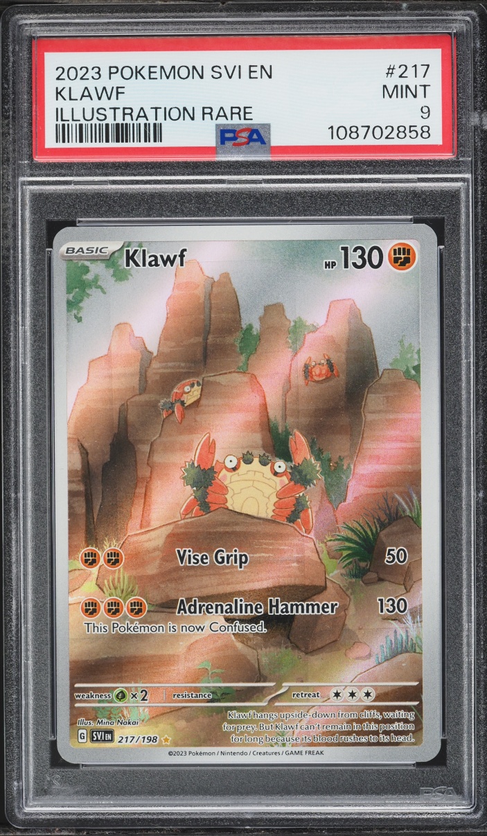 2023 Pokemon Scarlet & Violet IR Klawf #217 PSA 9 MINT