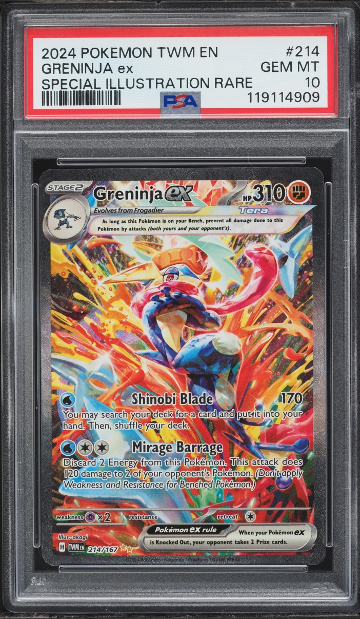 2024 Pokemon Scarlet & Violet Twilight Masquerade SIR Greninja ex #214 PSA 10 GEM MINT