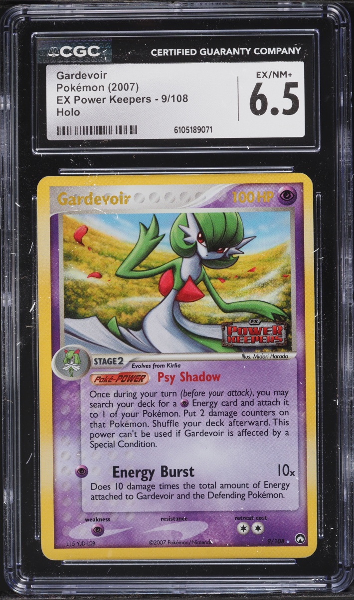 2007 Pokemon EX Power Keepers Holo Gardevoir #9 CGC 6.5 EXMT+