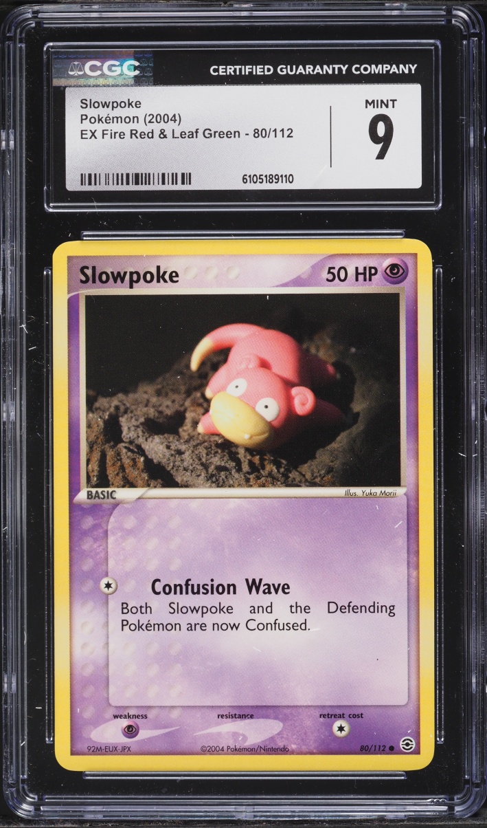 2004 Pokemon EX Fire Red & Leaf Green Slowpoke #80 CGC 9 MINT