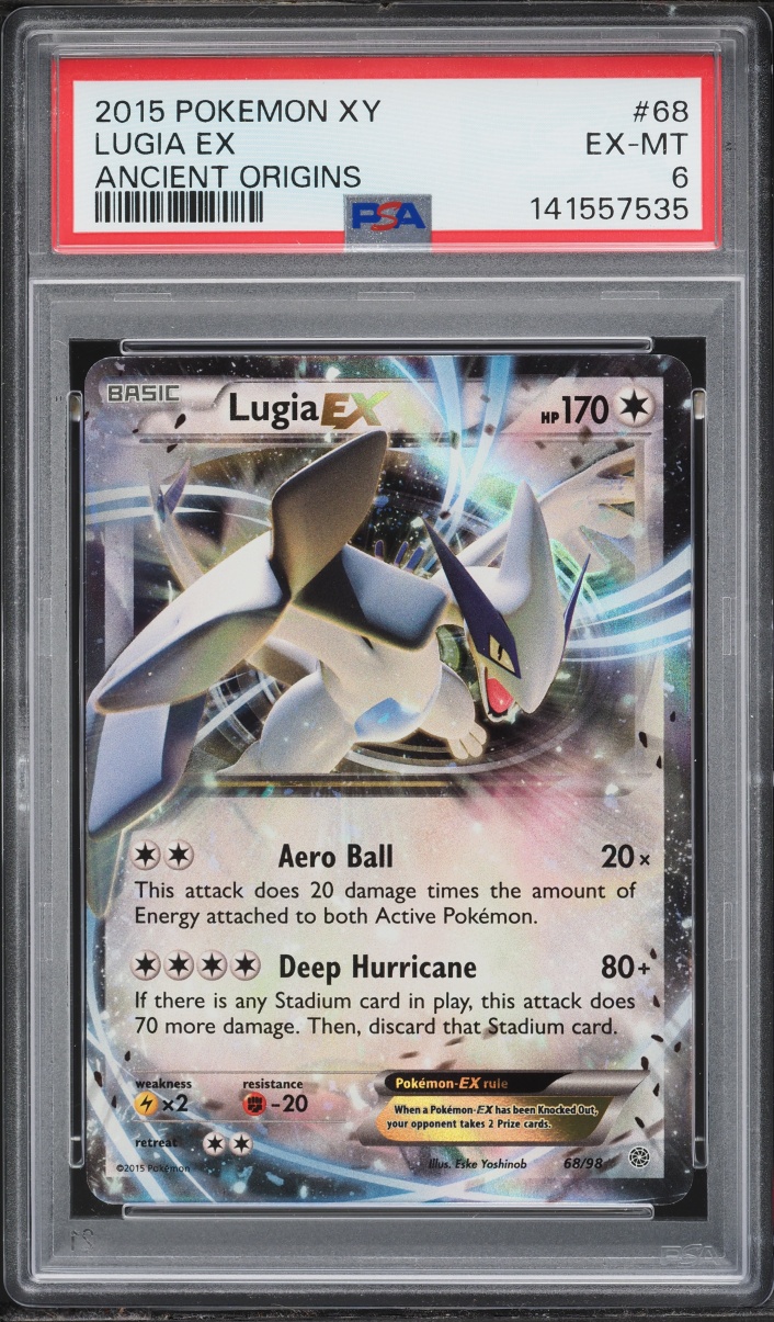 2015 Pokemon XY Ancient Origins Holo Lugia EX #68 PSA 6 EXMT