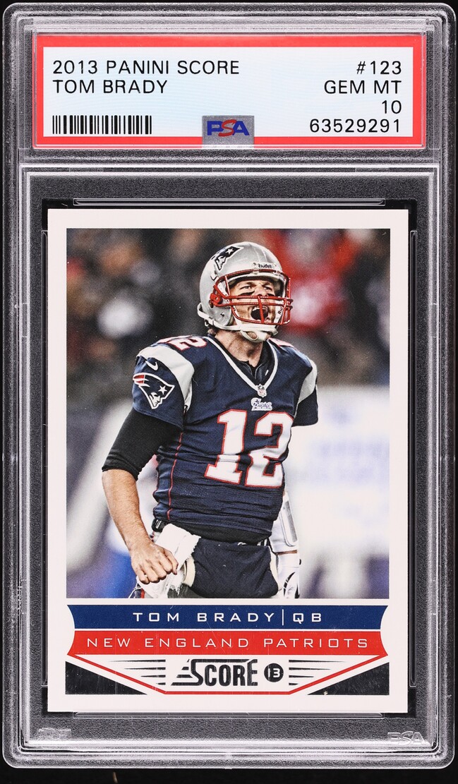 2013 Score Football Tom Brady #123 PSA 10 GEM MINT