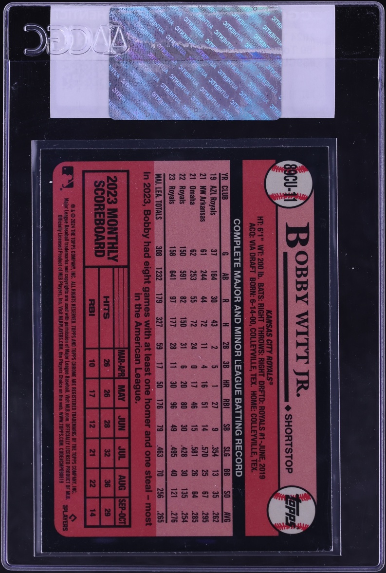 2024 Topps Chrome Update '89 Bobby Witt Jr. #89CU-11 CGC AUTH