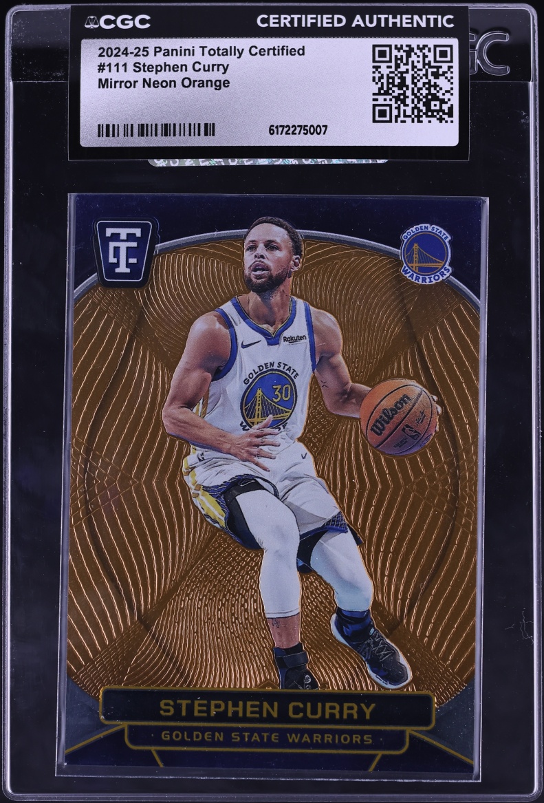 2024 Totally Certified Mirror Neon Orange Stephen Curry /299 #111 CGC AUTH