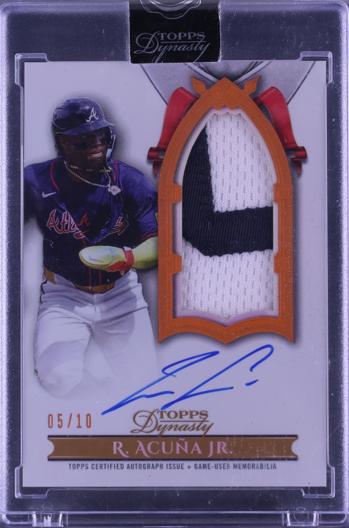 2024 Topps Dynasty Design B Ronald Acuna Jr. PATCH AUTO /10 #DAPB-RA3 CGC AUTH