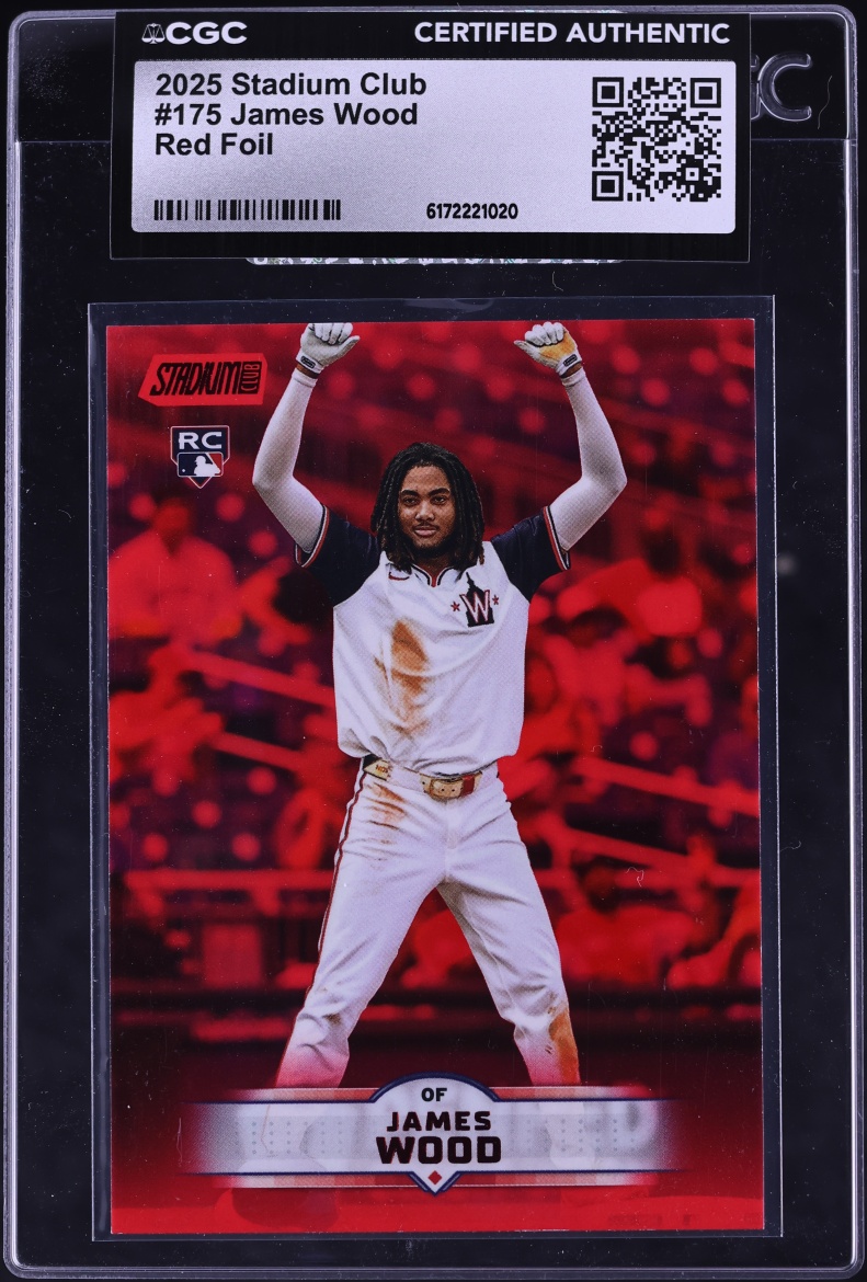2025 Stadium Club Red Foil James Wood ROOKIE #175 CGC AUTH