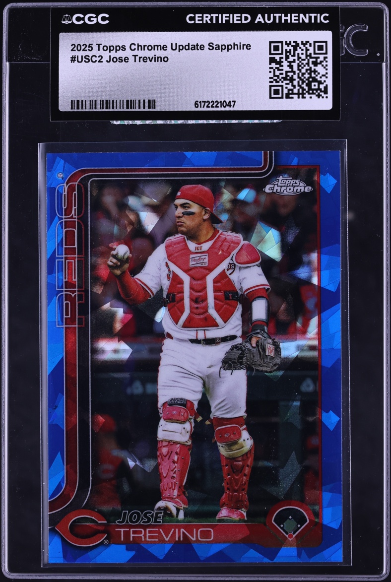 2025 Topps Chrome Update Sapphire Jose Trevino #USC2 CGC AUTH