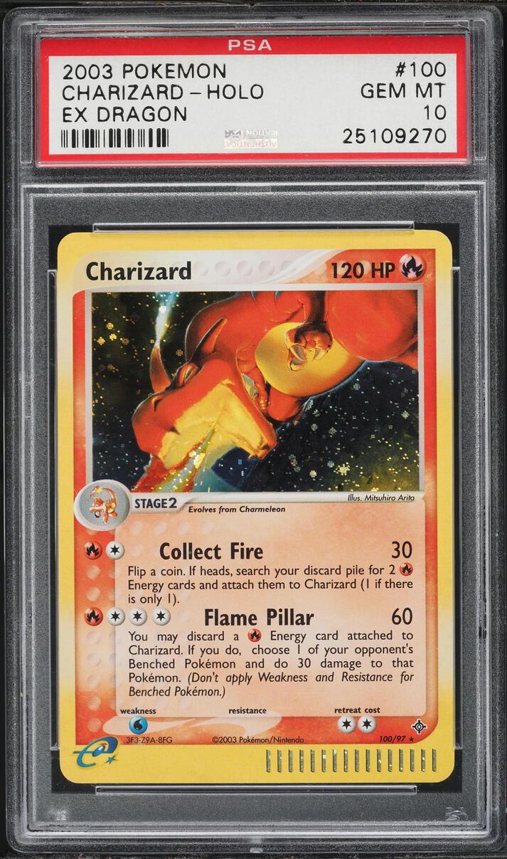 2003 Pokemon EX Dragon Holo Charizard #100 PSA 10 GEM MINT