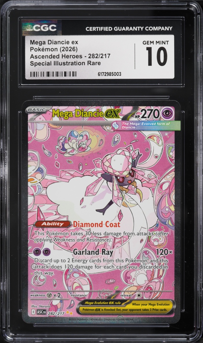 2026 Pokemon Mega Evolution Ascended Heroes SIR Mega Diancie ex #282 CGC 10 GEM MINT