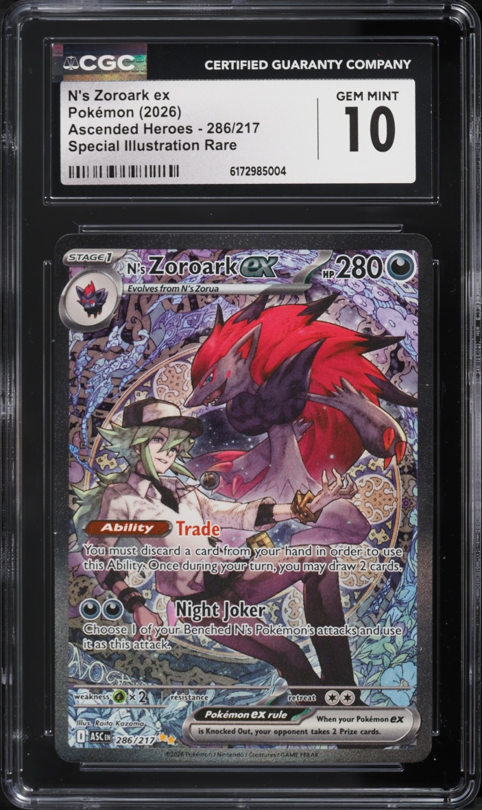 2026 Pokemon Mega Evolution Ascended Heroes SIR N's Zoroark ex #286 CGC 10 GEM MINT