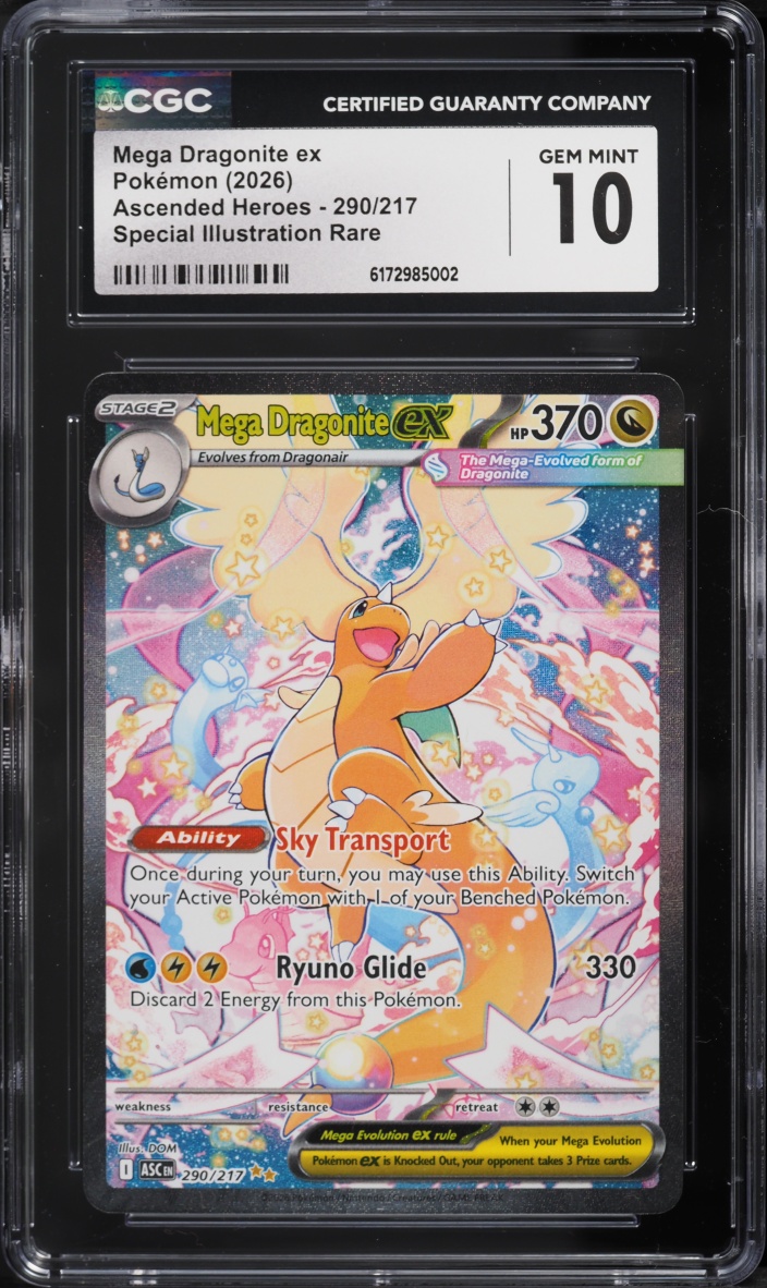 2026 Pokemon Mega Evolution Ascended Heroes SIR Mega Dragonite ex #290 CGC 10 GEM MINT