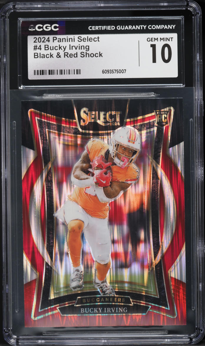 2024 Select Concourse Black & Red Shock Prizm Bucky Irving ROOKIE #4 CGC 10 GEM MINT