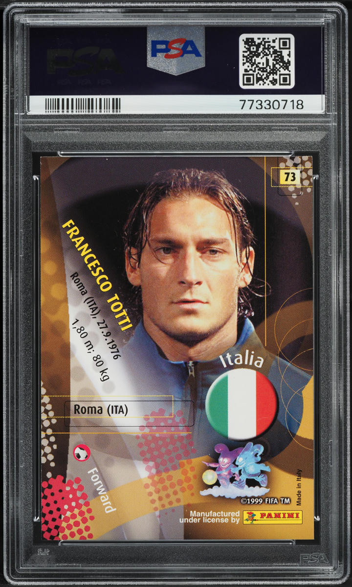 2002 Panini World Cup Korea Japan Francesco Totti #73 PSA 8 NM-MT