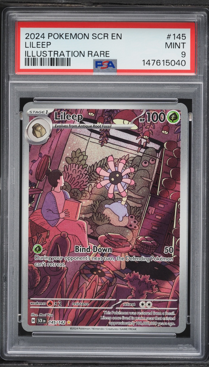 2024 Pokemon Scarlet & Violet Stellar Crown IR Lileep #145 PSA 9 MINT