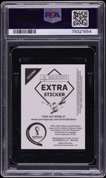 2022 Panini FIFA World Cup Extra Stickers Legends Gold Neymar Jr. PSA 9 MINT