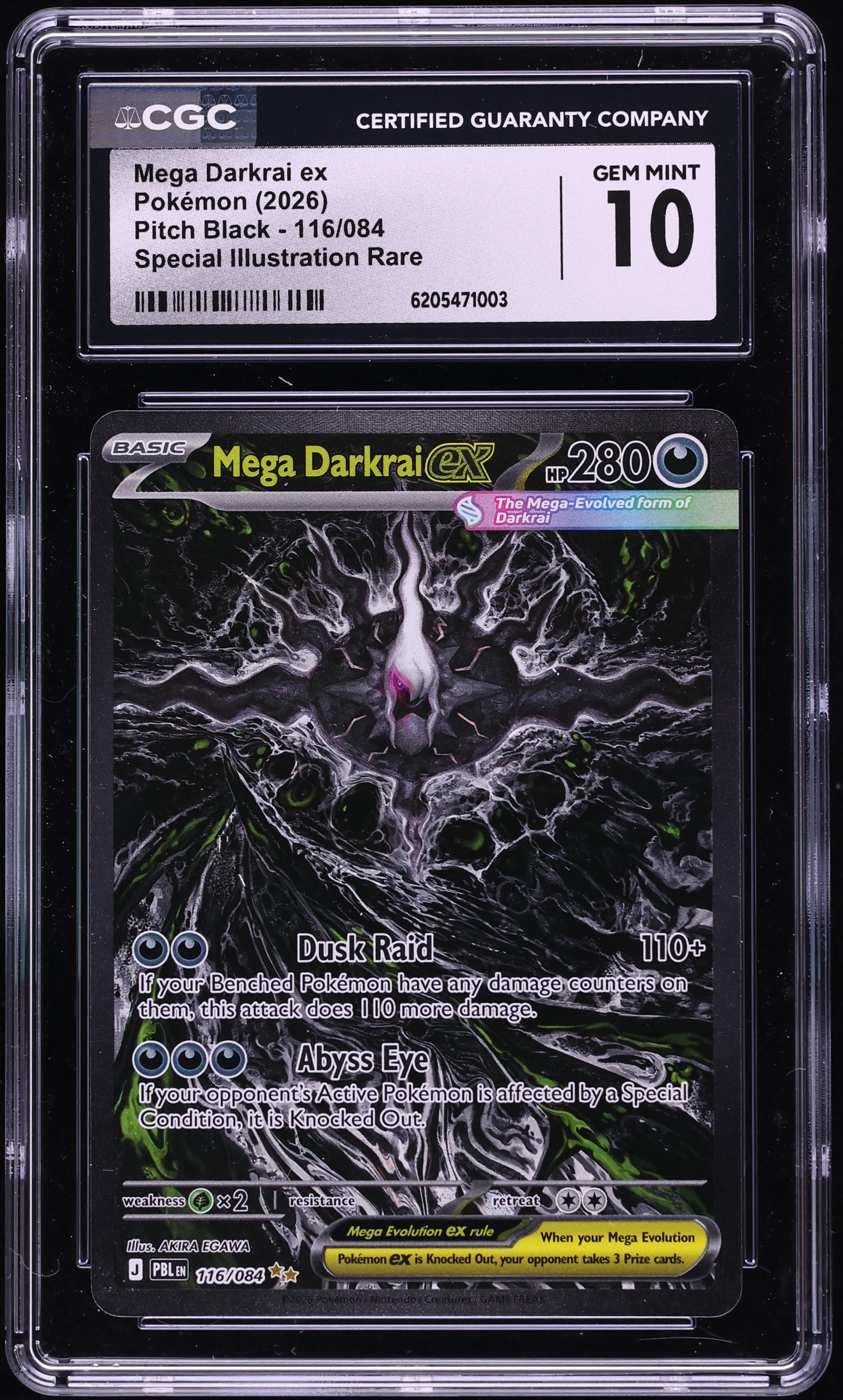 2026 Pokemon Mega Evolution Pitch Black SIR Mega Darkrai Ex #116 CGC 10 GEM MINT
