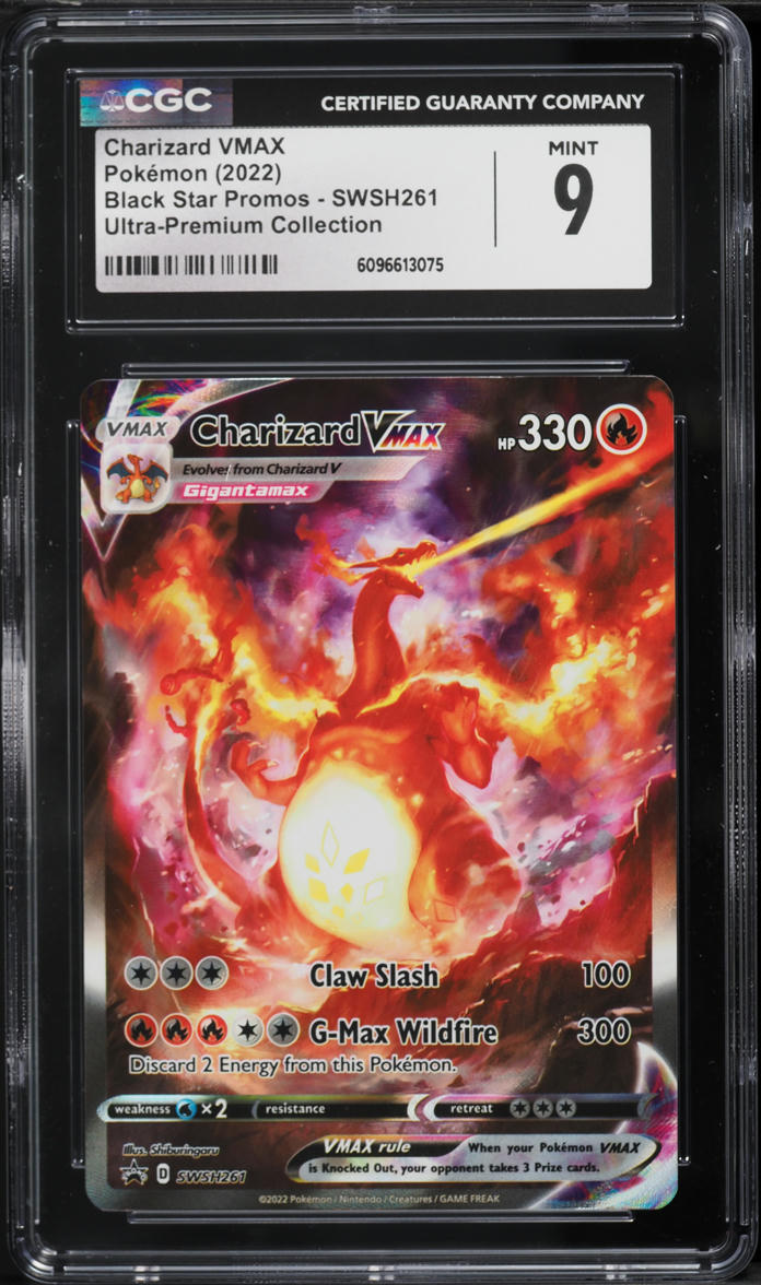 2022 Pokemon Sword & Shield Promo Ultra Premium Alt Art Charizard VMAX #SWSH261 CGC 9 MINT
