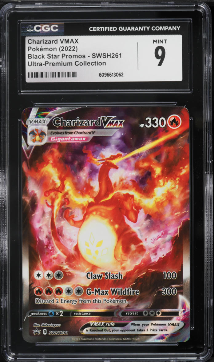 2022 Pokemon Sword & Shield Promo Ultra Premium Alt Art Charizard VMAX #SWSH261 CGC 9 MINT