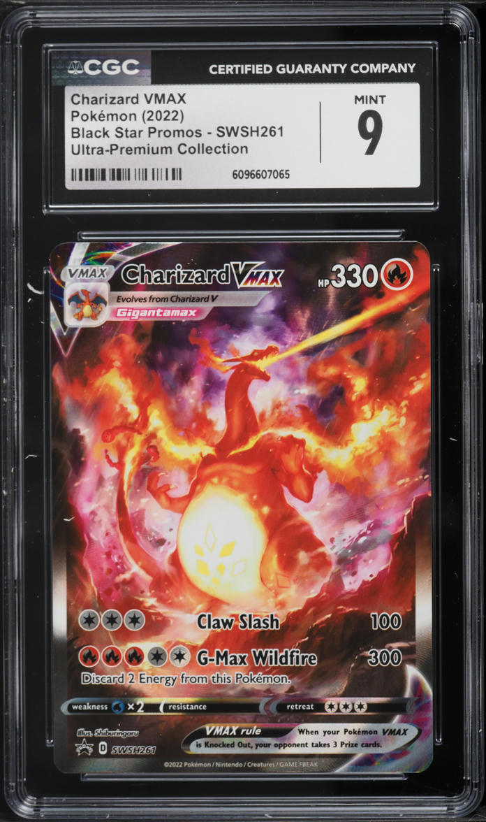2022 Pokemon Sword & Shield Promo Ultra Premium Alt Art Charizard VMAX #SWSH261 CGC 9 MINT