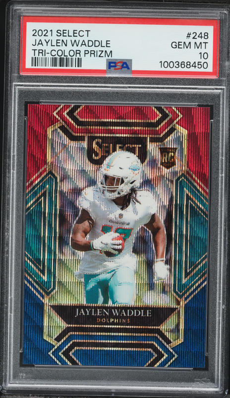 2021 Select Club Level Tri-Color Prizm Jaylen Waddle ROOKIE /149