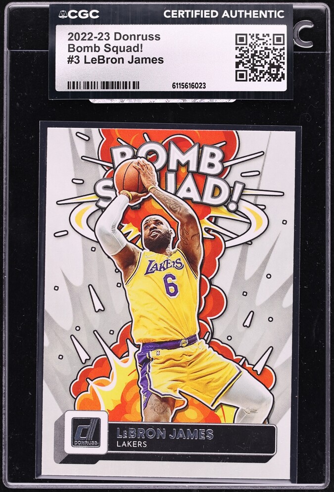 2022 Donruss Bomb Squad! LeBron James #3 CGC AUTH