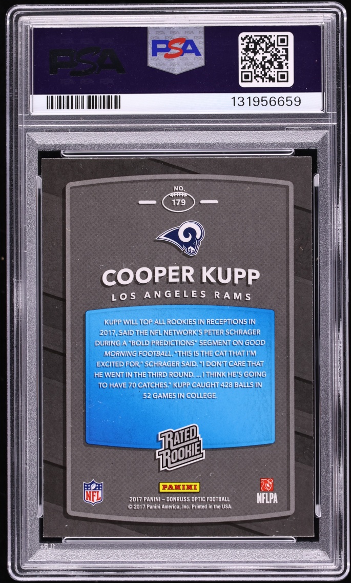 2017 Donruss Optic Cooper Kupp ROOKIE #179 PSA 10 GEM MINT